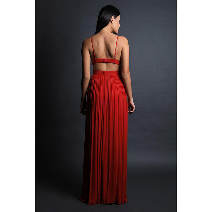 Swatee Singh Strappy Backless Maxi With Cut Outs