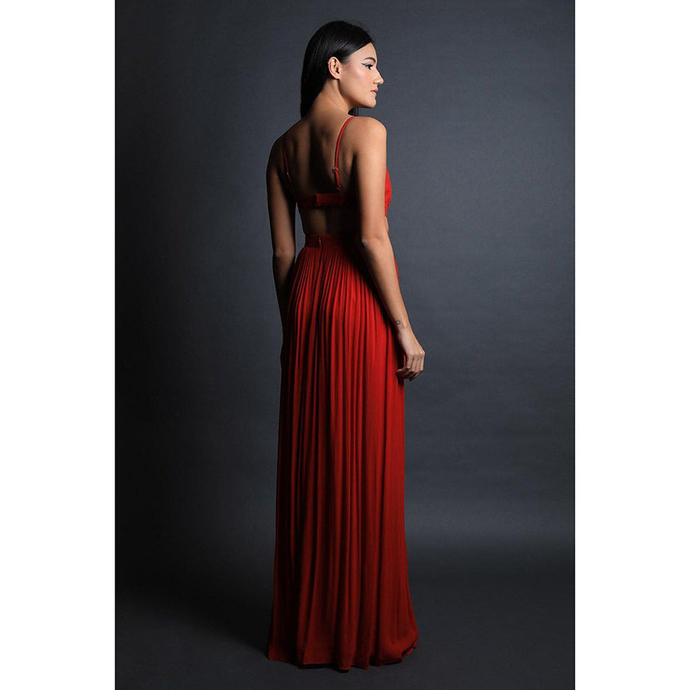 Swatee Singh Strappy Backless Maxi With Cut Outs