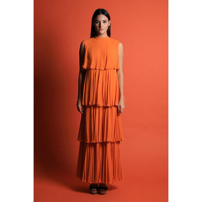 Swatee Singh Tiered Maxi Gown