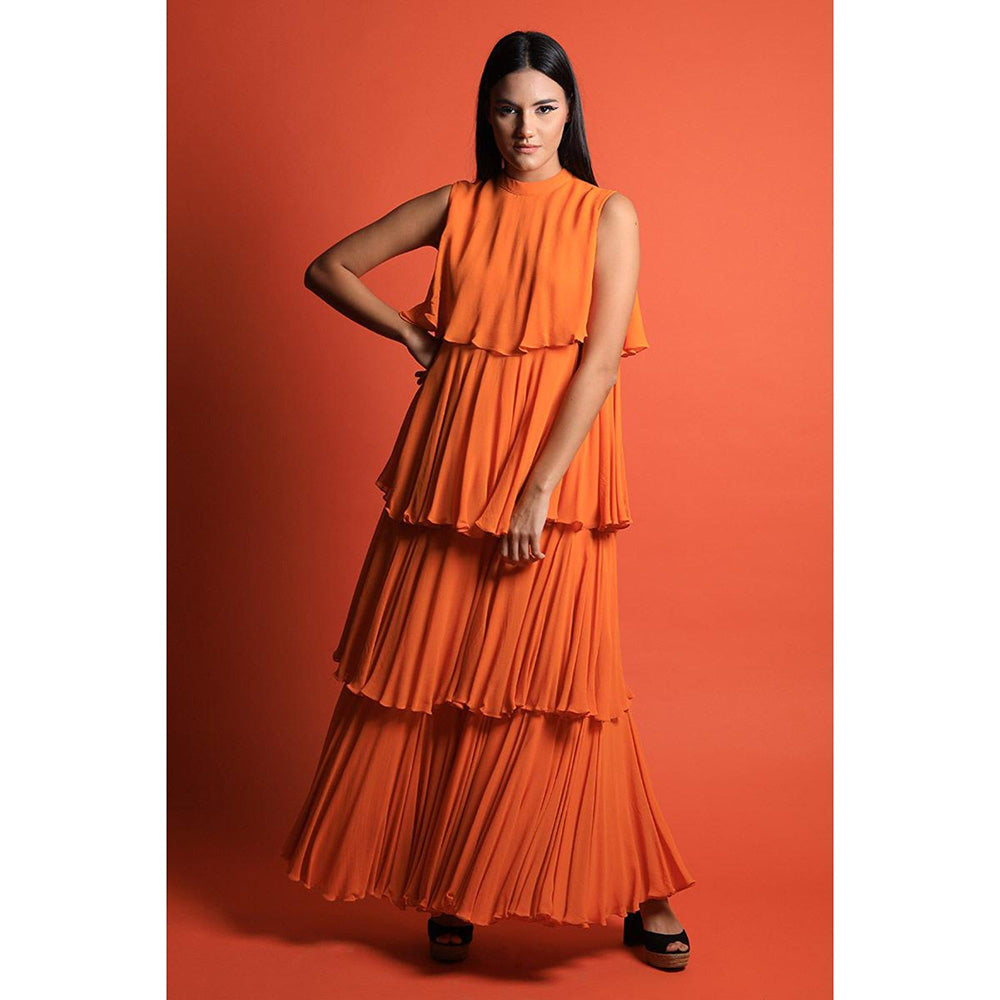 Swatee Singh Tiered Maxi Gown