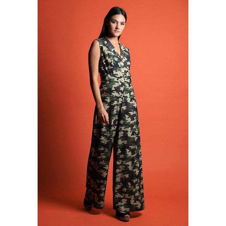 Swatee Singh Coat Collar Wide Legged Jumpsuit