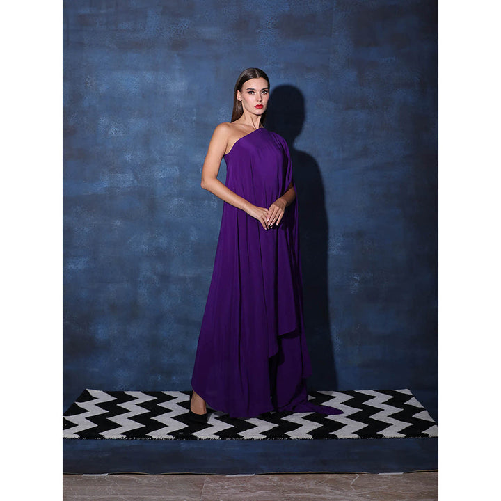 Swatee Singh One Shoulder Kaftan Dress