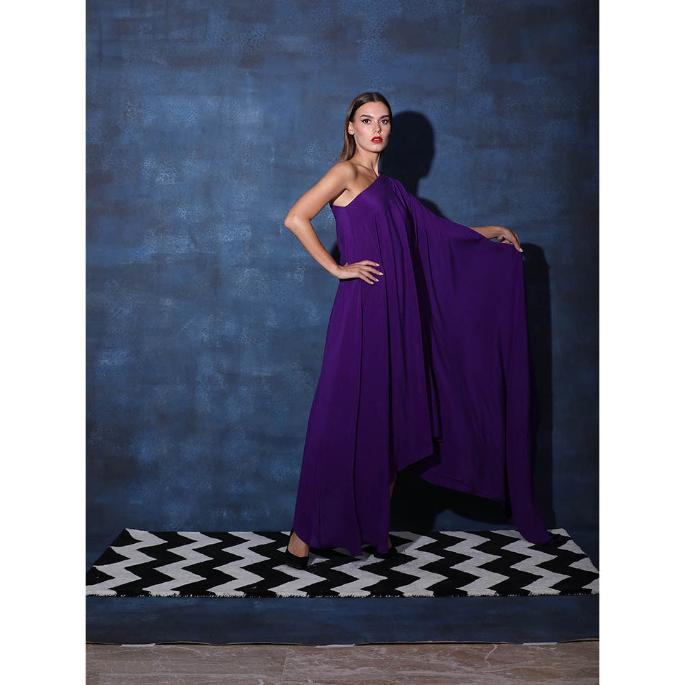 Swatee Singh One Shoulder Kaftan Dress