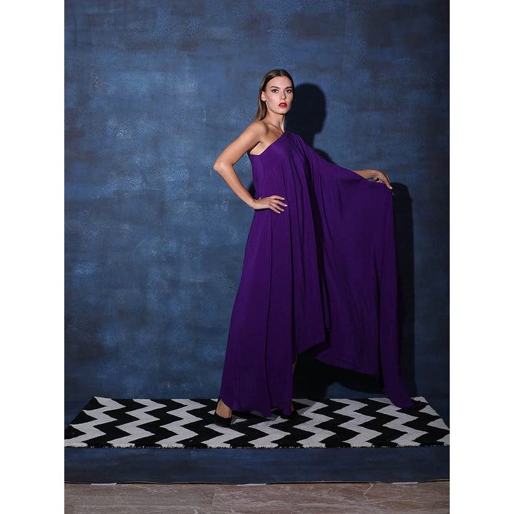 Swatee Singh One Shoulder Kaftan Dress