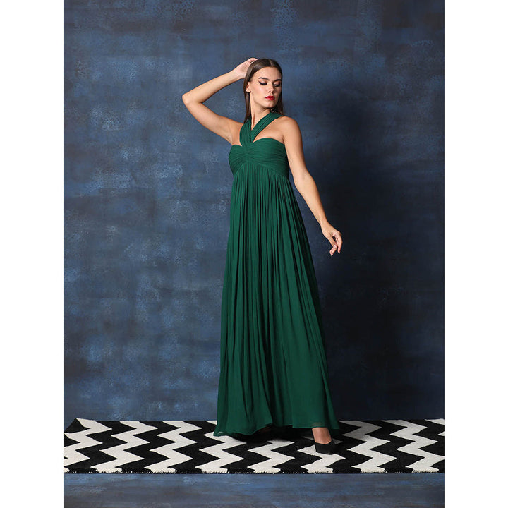 Swatee Singh Criss Cross Neckline With High Waist Gown