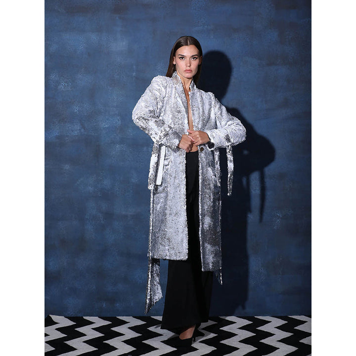 Swatee Singh Overcoat Coat With Full Detailed Sleeves