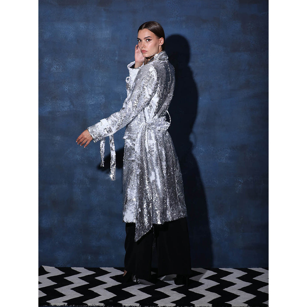 Swatee Singh Overcoat Coat With Full Detailed Sleeves