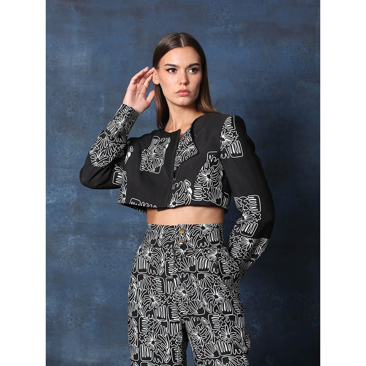 Swatee Singh Crop Jacket And Full Straight Sleeves With Chinos Pant