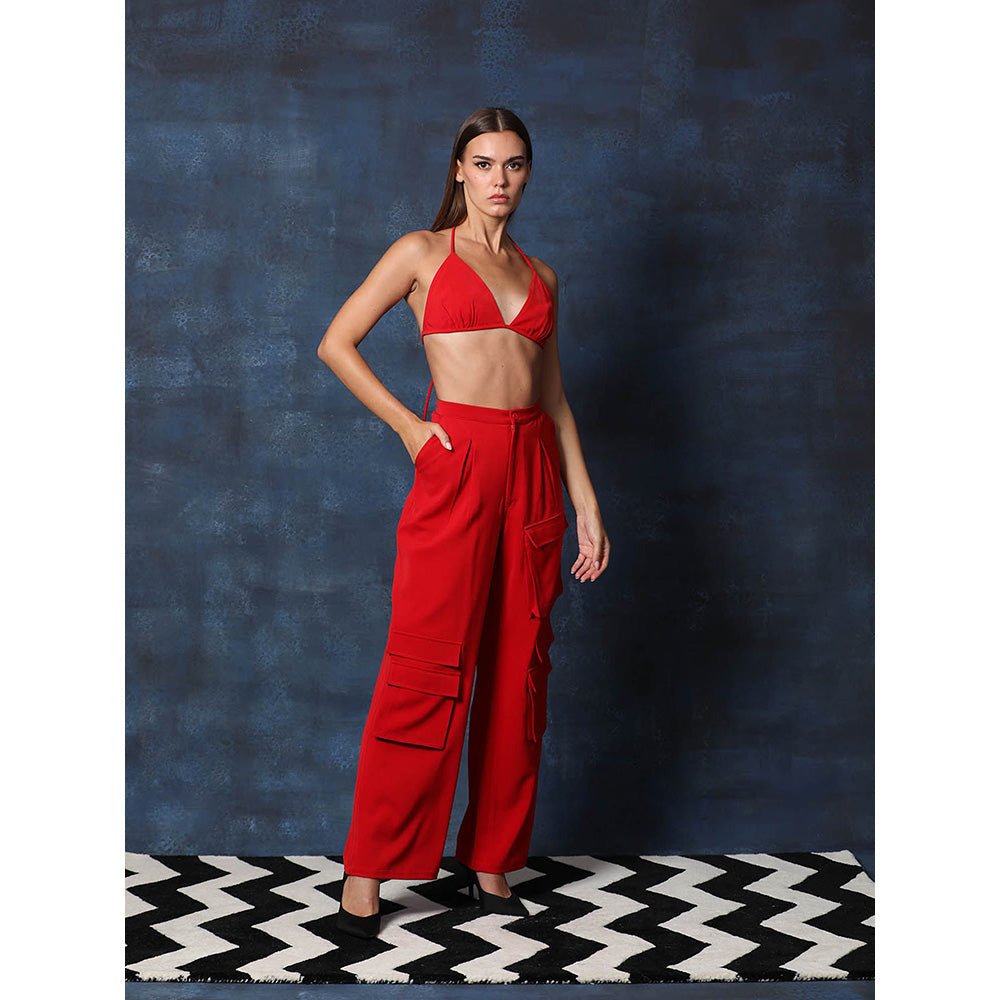 Swatee Singh Strappy Top With Cargos Pant