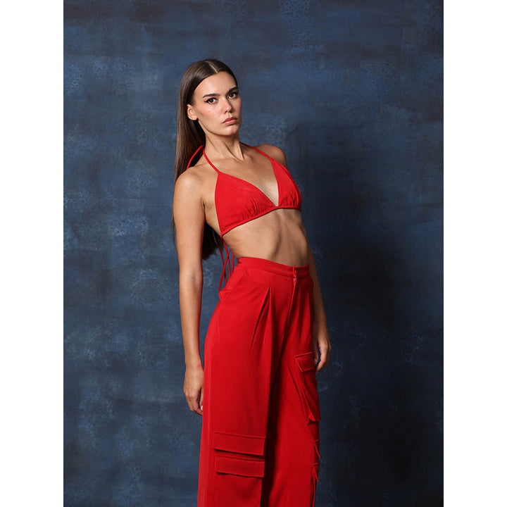 Swatee Singh Strappy Top With Cargos Pant