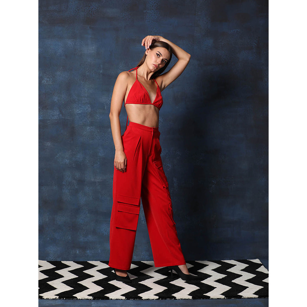 Swatee Singh Strappy Top With Cargos Pant