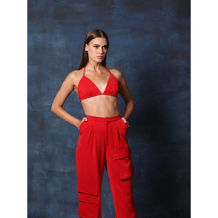 Swatee Singh Strappy Top With Cargos Pant