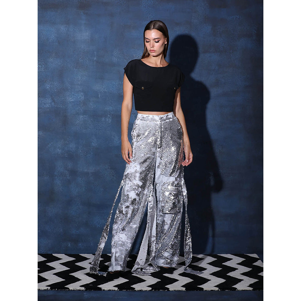 Swatee Singh Crop Top With Cargo Pant