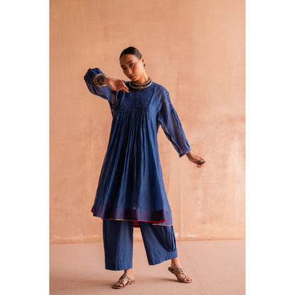 SWATTI KAPOOR Neel Navy Blue Anarkali Kurta