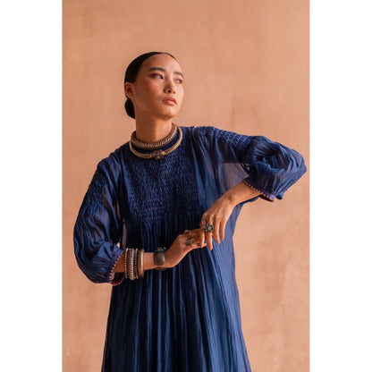 SWATTI KAPOOR Neel Navy Blue Anarkali Kurta