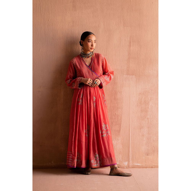 SWATTI KAPOOR Gujari Red Anarkali Kurta