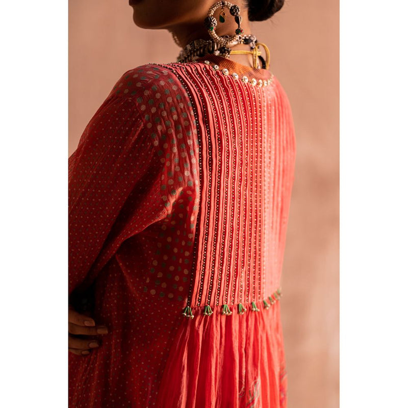 SWATTI KAPOOR Gujari Red Anarkali Kurta