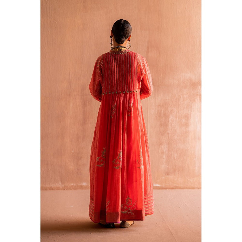 SWATTI KAPOOR Gujari Red Anarkali Kurta