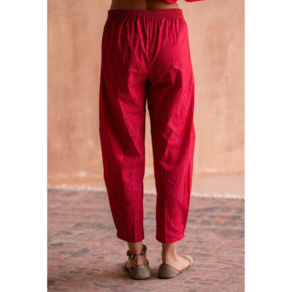 SWATTI KAPOOR Lal Red Printed Pant