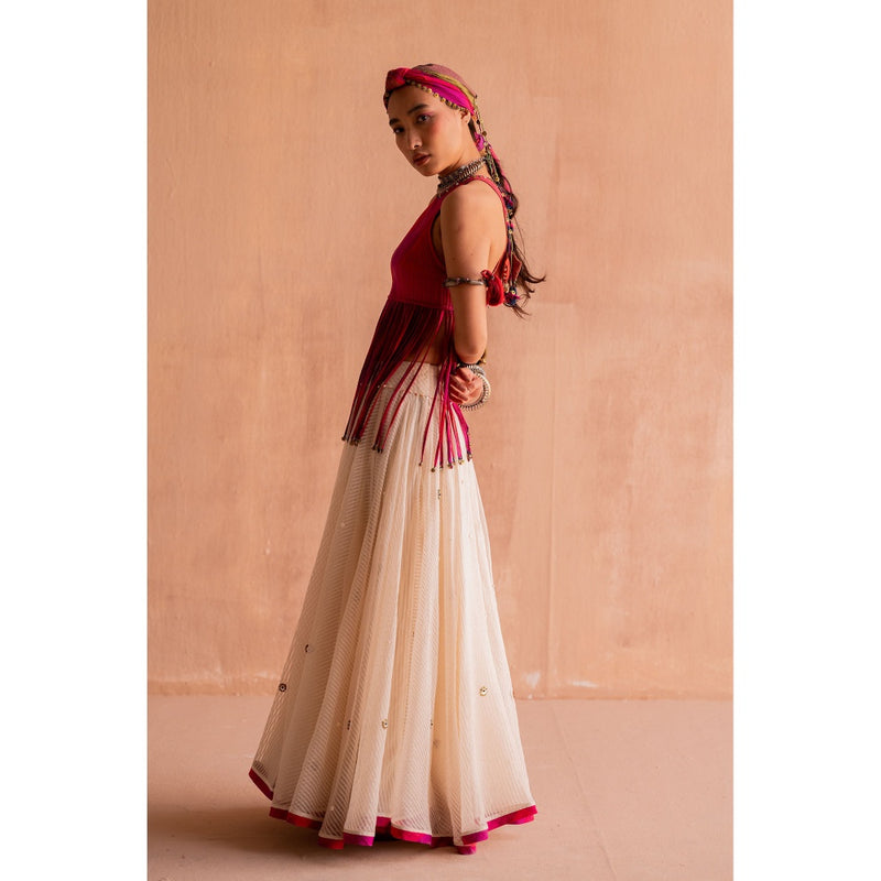 SWATTI KAPOOR Rani Pink Printed Top