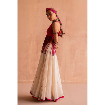 SWATTI KAPOOR Rani Pink Printed Top