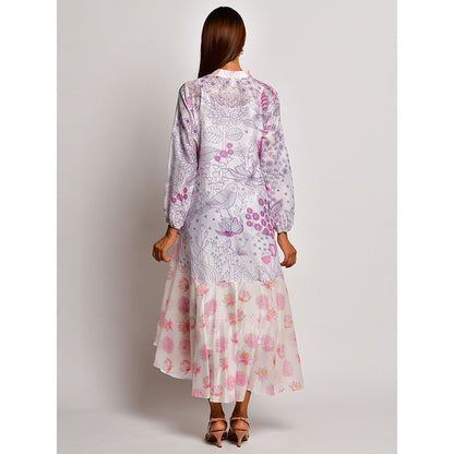 Swati Vijaivargie In Bloom Multicolor Printed Midi Dress With Inner