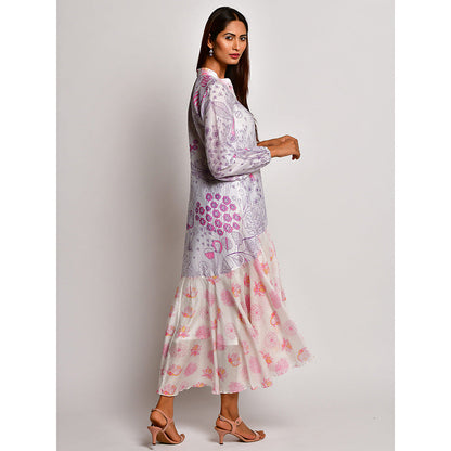 Swati Vijaivargie In Bloom Multicolor Printed Midi Dress With Inner