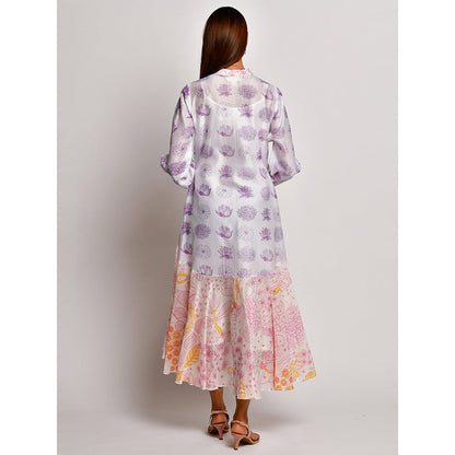 Swati Vijaivargie In Bloom Multicolor Printed Frill Dress