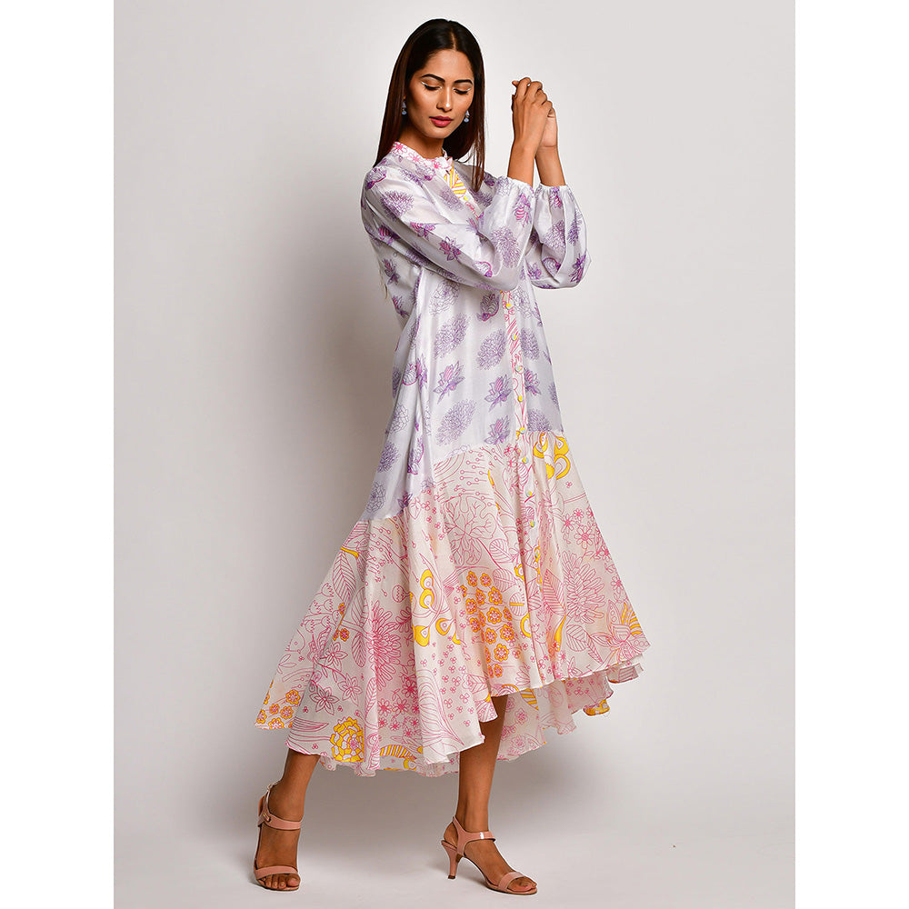 Swati Vijaivargie In Bloom Multicolor Printed Frill Dress