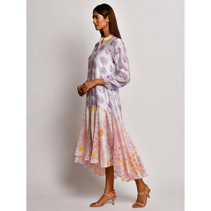 Swati Vijaivargie In Bloom Multicolor Printed Frill Dress