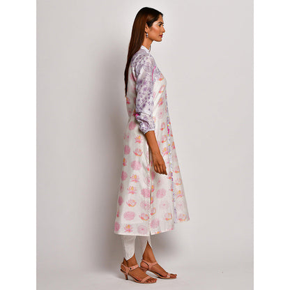 Swati Vijaivargie In Bloom Off White Floral Kurta With Dhoti Pants (Set of 2)