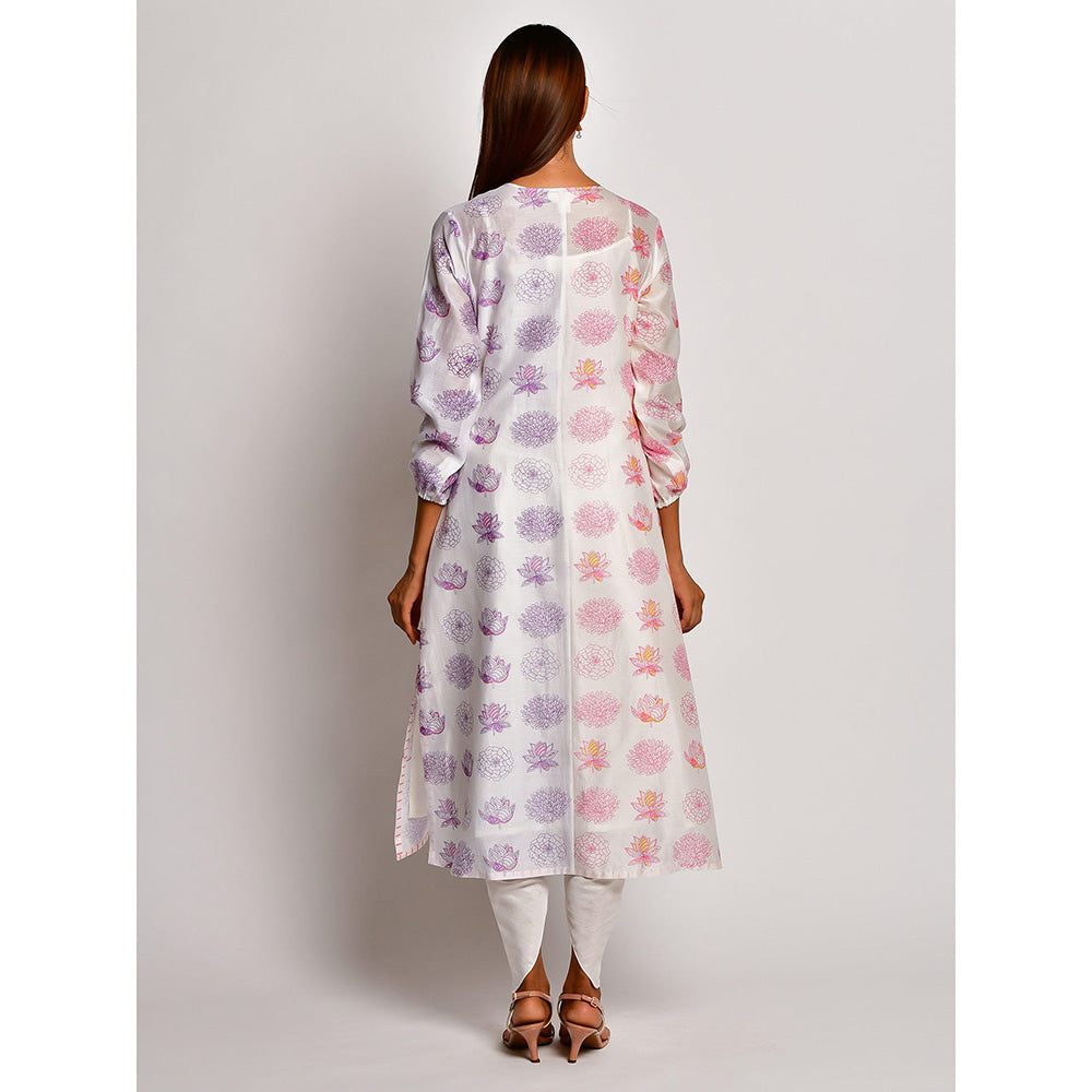 Swati Vijaivargie In Bloom Multicolor Floral Kurta With Dhoti Pants (Set of 2)