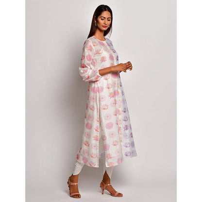 Swati Vijaivargie In Bloom Multicolor Floral Kurta With Dhoti Pants (Set of 2)