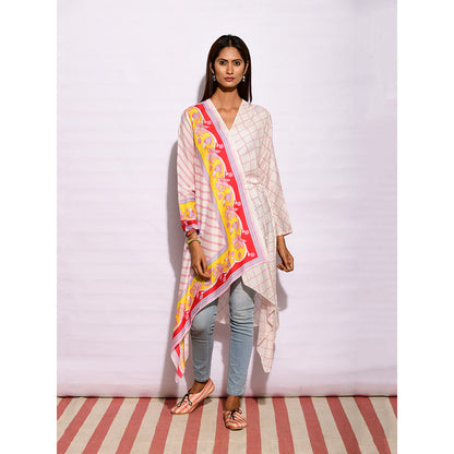 Swati Vijaivargie In Bloom Off White Printed Wrap Tunic