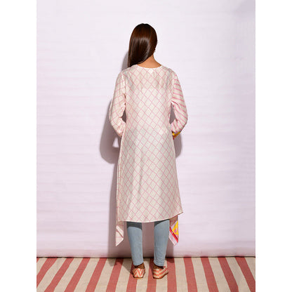 Swati Vijaivargie In Bloom Off White Printed Wrap Tunic