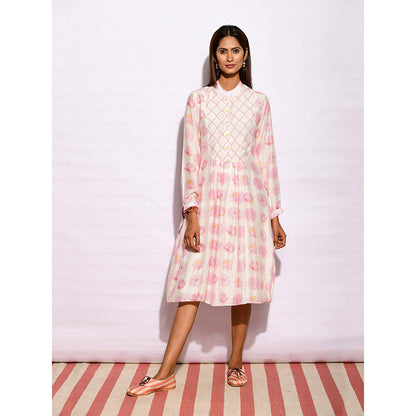 Swati Vijaivargie In Bloom Off White Printed Dress