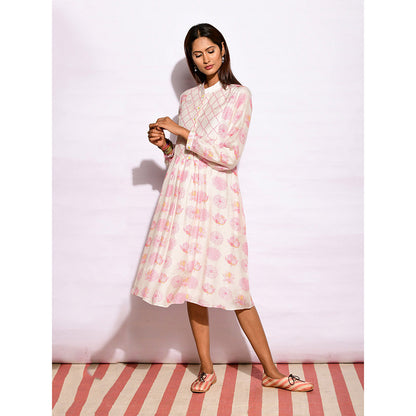 Swati Vijaivargie In Bloom Off White Printed Dress