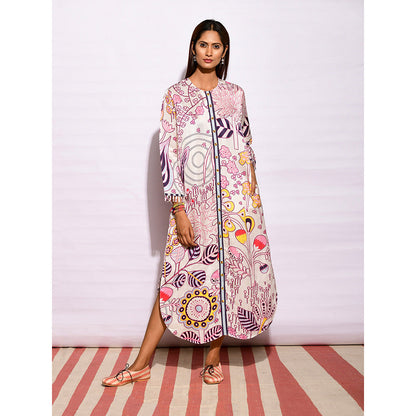 Swati Vijaivargie In Bloom Multicolor Jaal Shirt Dress