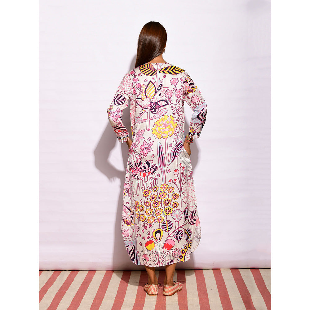 Swati Vijaivargie In Bloom Multicolor Jaal Shirt Dress
