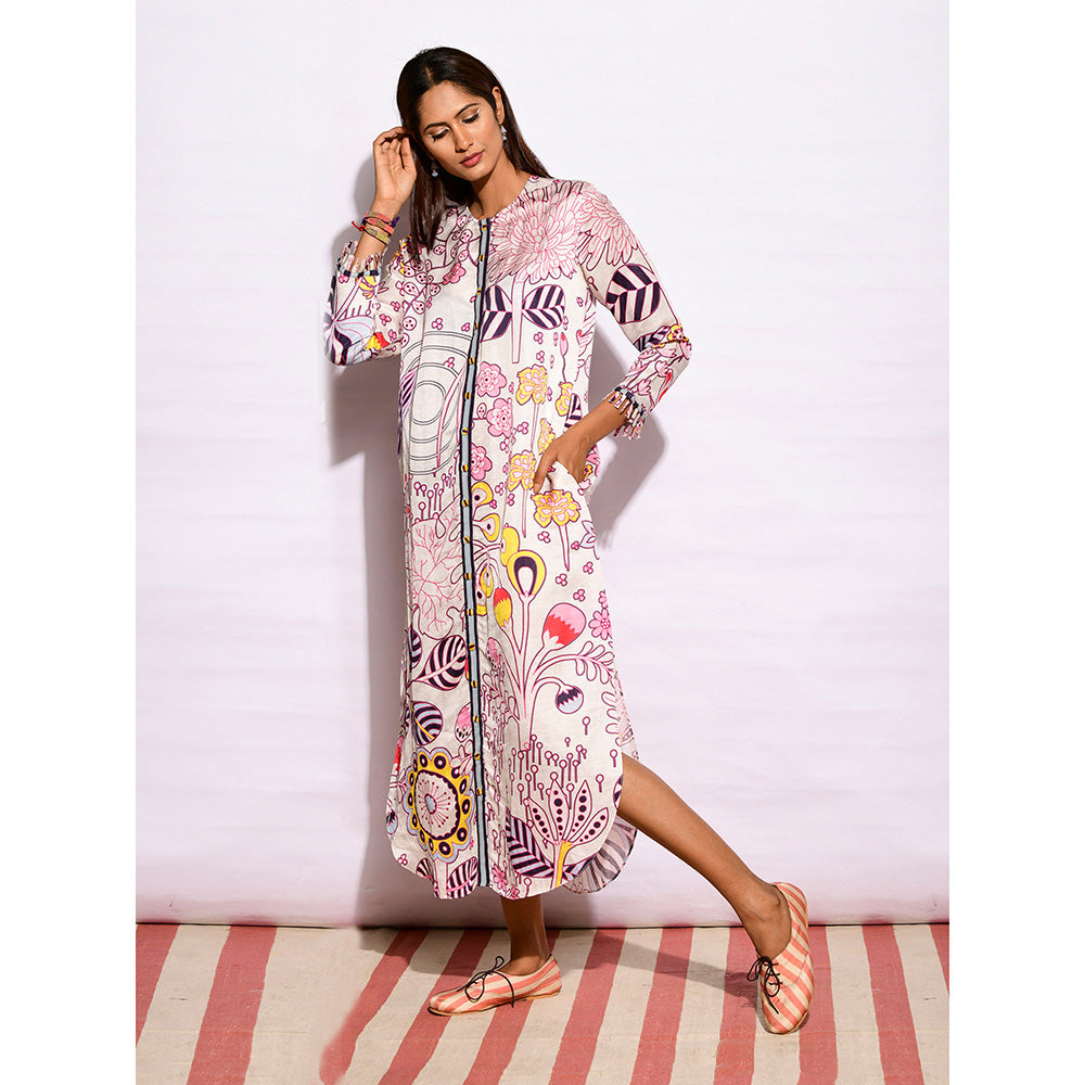 Swati Vijaivargie In Bloom Multicolor Jaal Shirt Dress