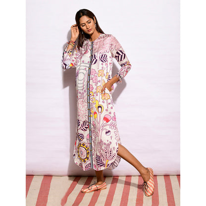 Swati Vijaivargie In Bloom Multicolor Jaal Shirt Dress