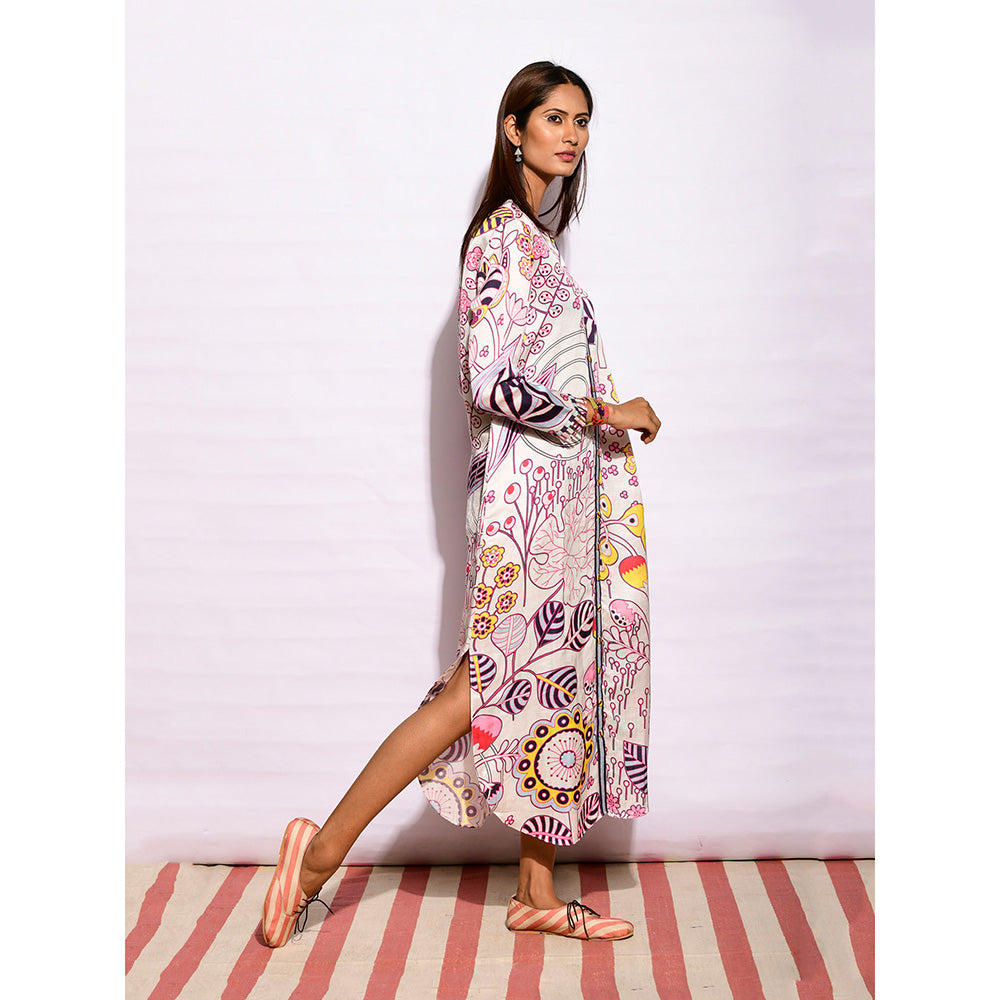 Swati Vijaivargie In Bloom Multicolor Jaal Shirt Dress