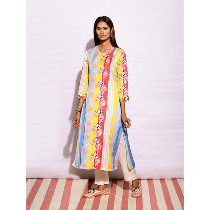 Swati Vijaivargie In Bloom Multicolor Printed Kurta