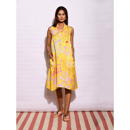 Swati Vijaivargie In Bloom Yellow Printed Dress