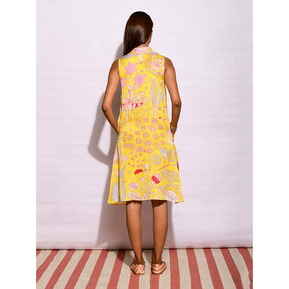 Swati Vijaivargie In Bloom Yellow Printed Dress