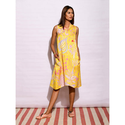 Swati Vijaivargie In Bloom Yellow Printed Dress