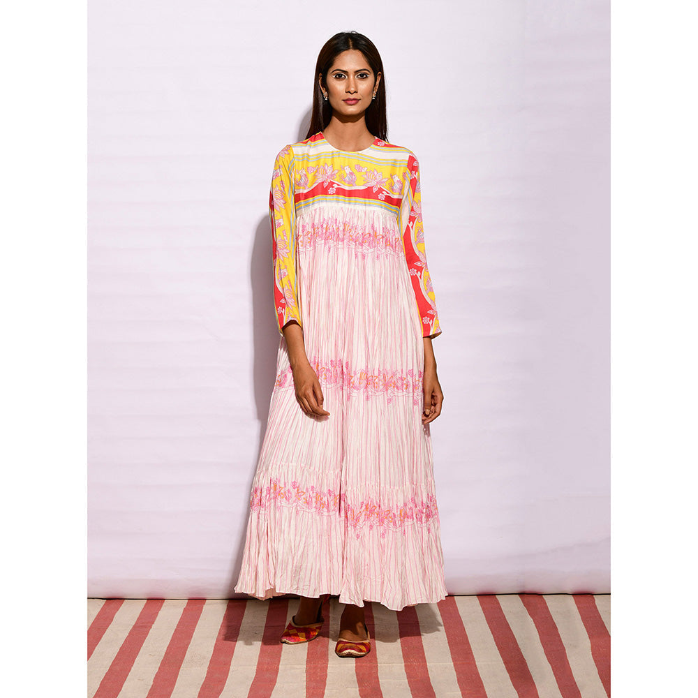 Swati Vijaivargie In Bloom Multicolor Printed Crushed Dress