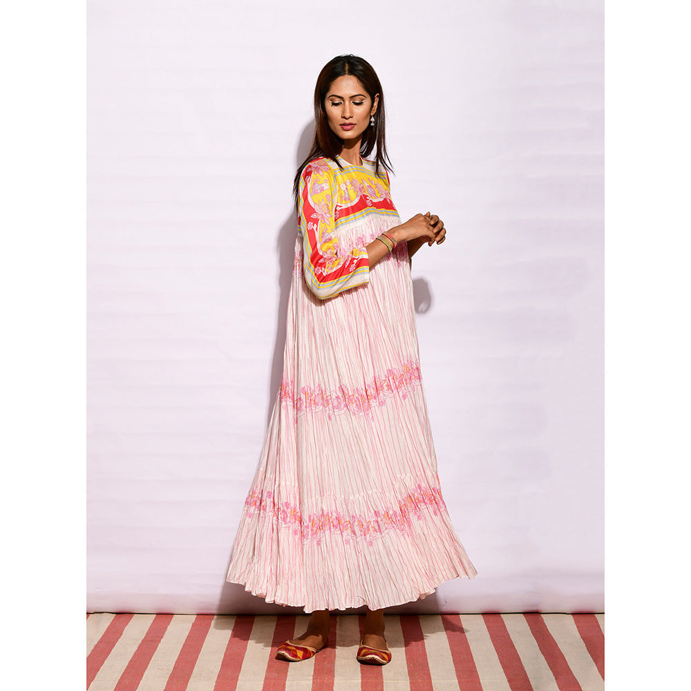 Swati Vijaivargie In Bloom Multicolor Printed Crushed Dress