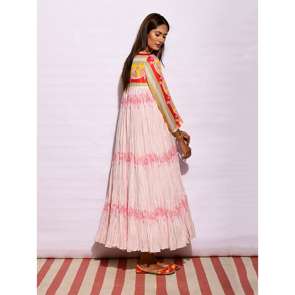 Swati Vijaivargie In Bloom Multicolor Printed Crushed Dress