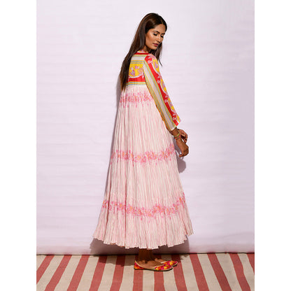 Swati Vijaivargie In Bloom Multicolor Printed Crushed Dress